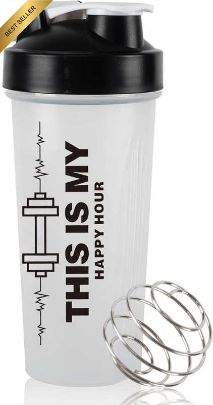 Shaker Bottle for Protein Shake 600Ml Bpa-Free Leak Proof Sports Gym