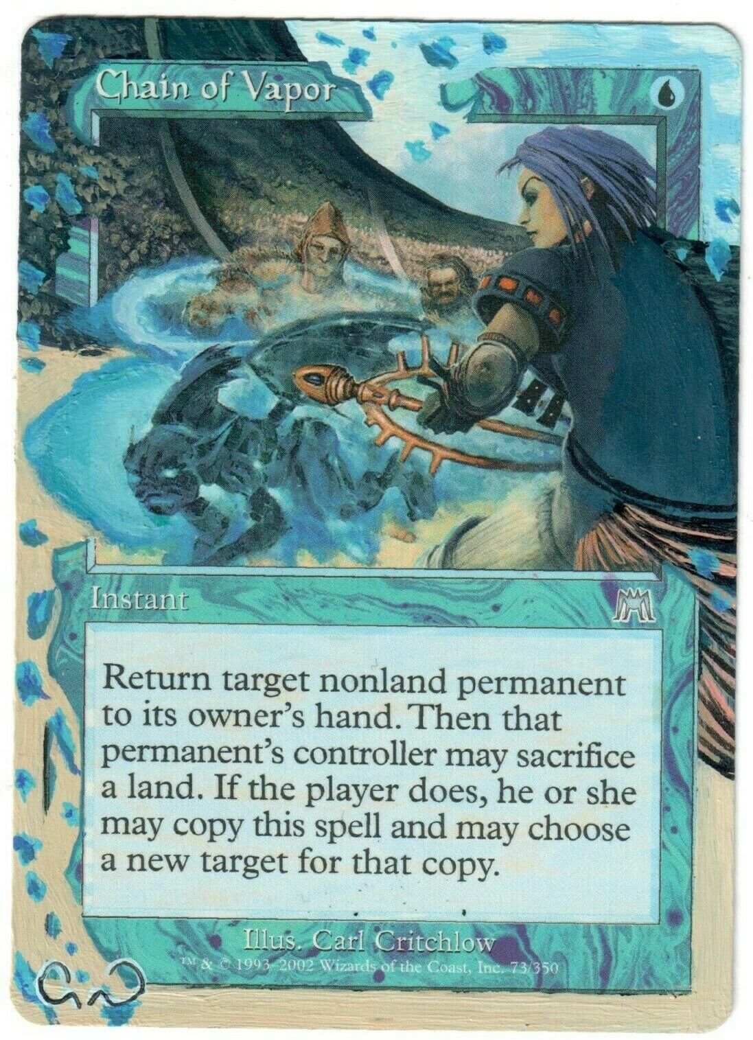 Chain of Vapor Altered Art MTG Magic cEDH Blue Instant Chain of Vapor Altered Art MTG Magic cEDH Blue Instant
