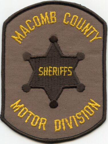 MACOMB COUNTY MICHIGAN MOTOR Traffic Enforcement DARK BKGND SHERIFF POLICE PATCH
