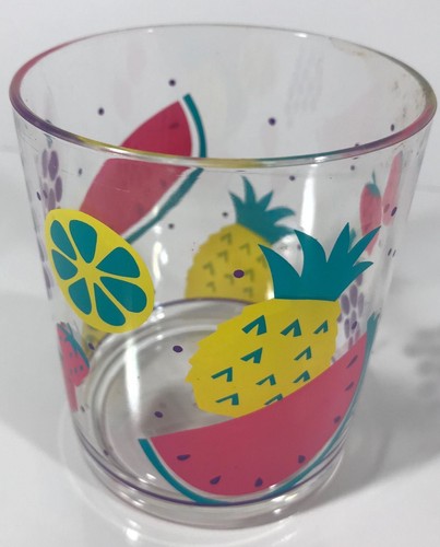 Vintage SUN Colors 4 Acrylic DOF's Tumblers Drinkware Beverage Glasses 80's