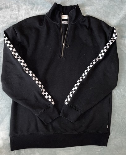 【関税送料込み】VANS 1/4 Zip Black Sweat Shirt Versa Vans Quarter Zip Pullover Sweatshirt Size M | eBay