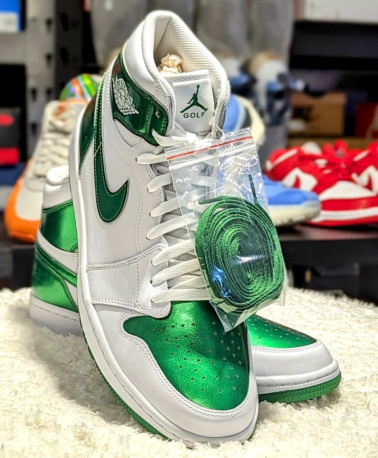 Nike Air Jordan 1 High Golf Metallic Green DQ0660-130 Men's Nike Air Jordan 1 High Golf Metallic Green DQ0660-130 Men's