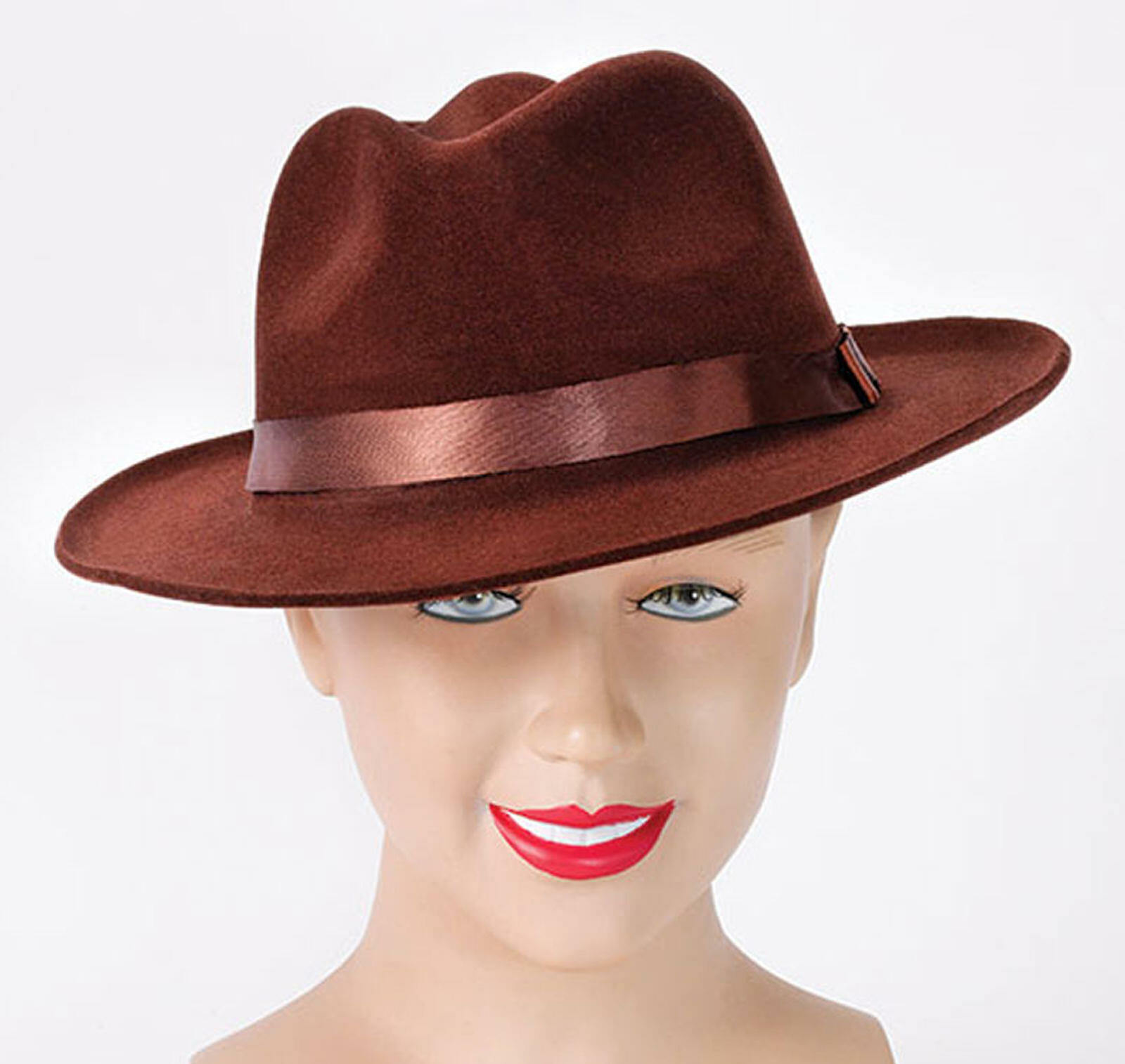 Fedora Brown Velvet Indiana Jones Hat Fedora Brown Velvet Indiana Jones Hat