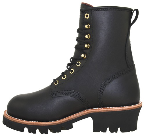 Pre-owned Chippewa Men's Paladin 8" Steel Toe Waterproof Logger Boot Style 73050 In Black