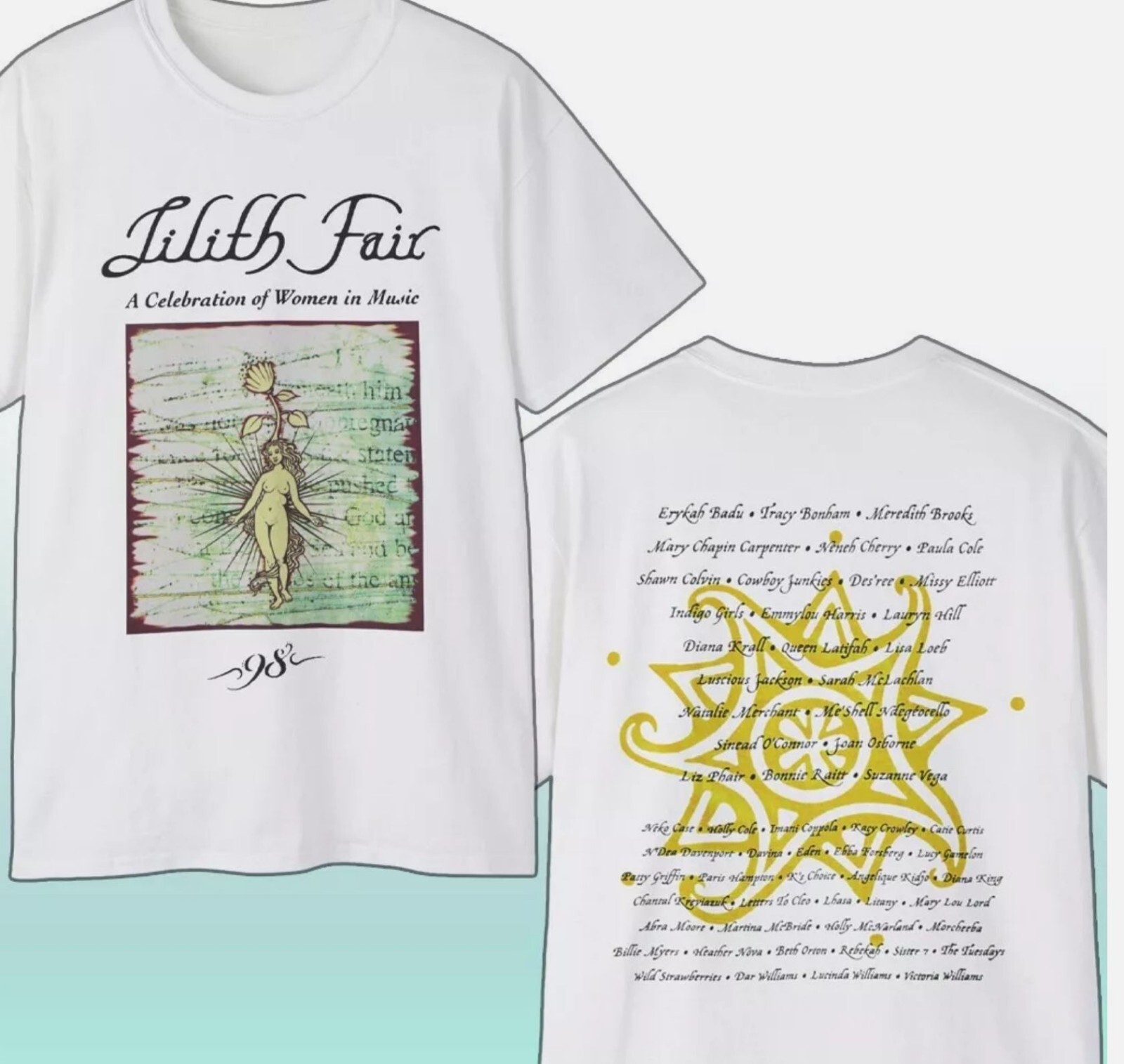 GILDAN 90s Lilith Fair バンドT XXLサイズ Rare Vintage 1998 Lilith Fair Shirt Double Sided | eBay