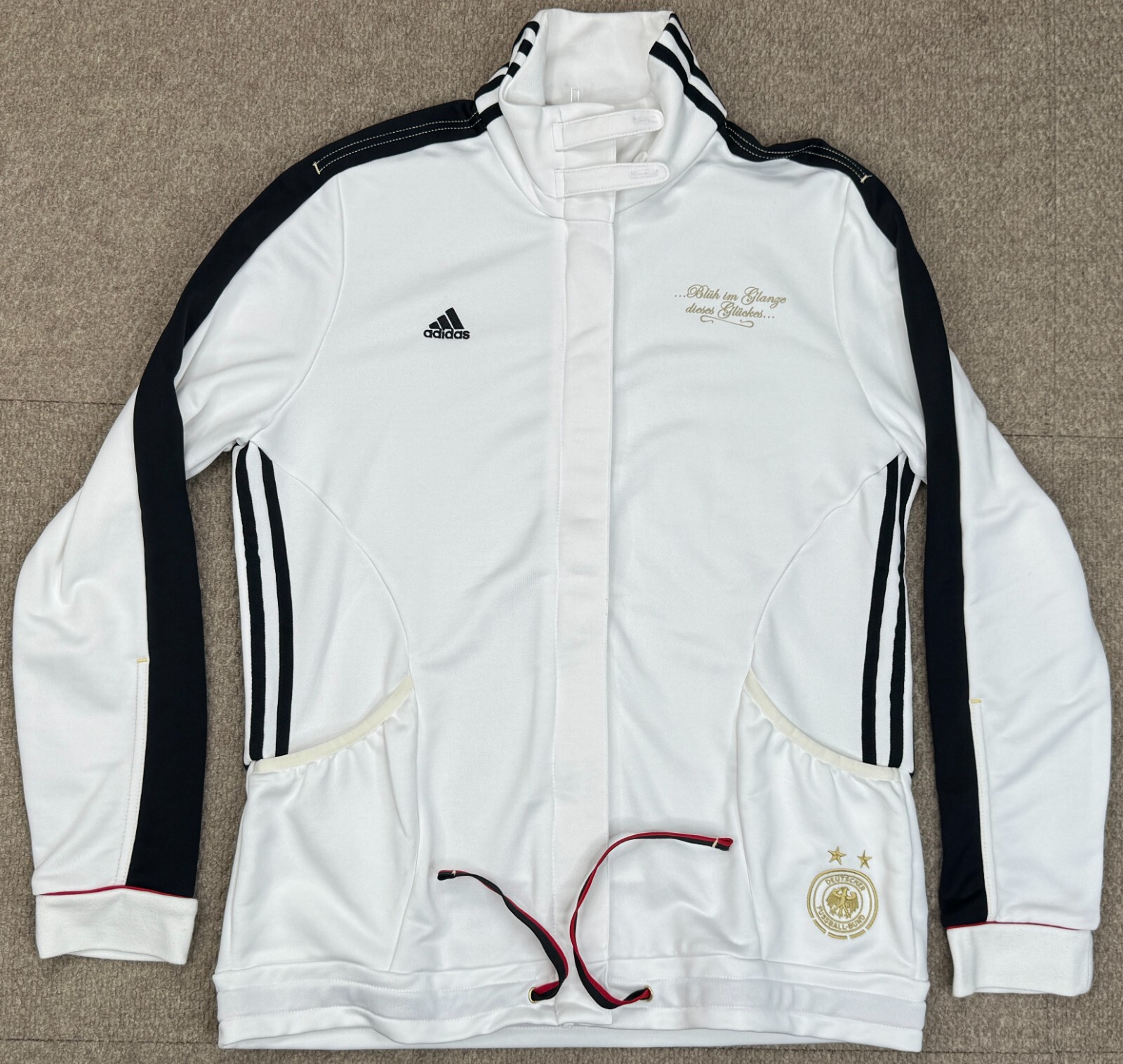 【未使用品・タグ付】adidas DEUTSCHER FUSSBALL BUND Adidas Men's White German Deutscher Fussball Bund Jacket XL