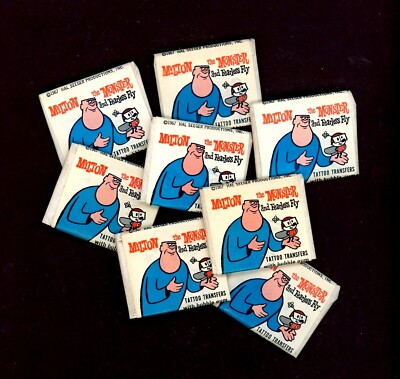 1967 Milton the Monster & Fearless Fly Tattoo Transfers & Gum, Unused  Nice Cond