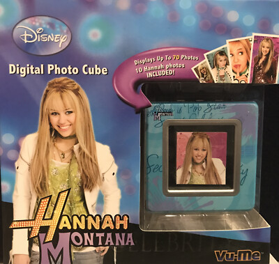  Disney Hannah Montana Digital Photo Cube, Blue, Vu-Me, Software & USB Cable