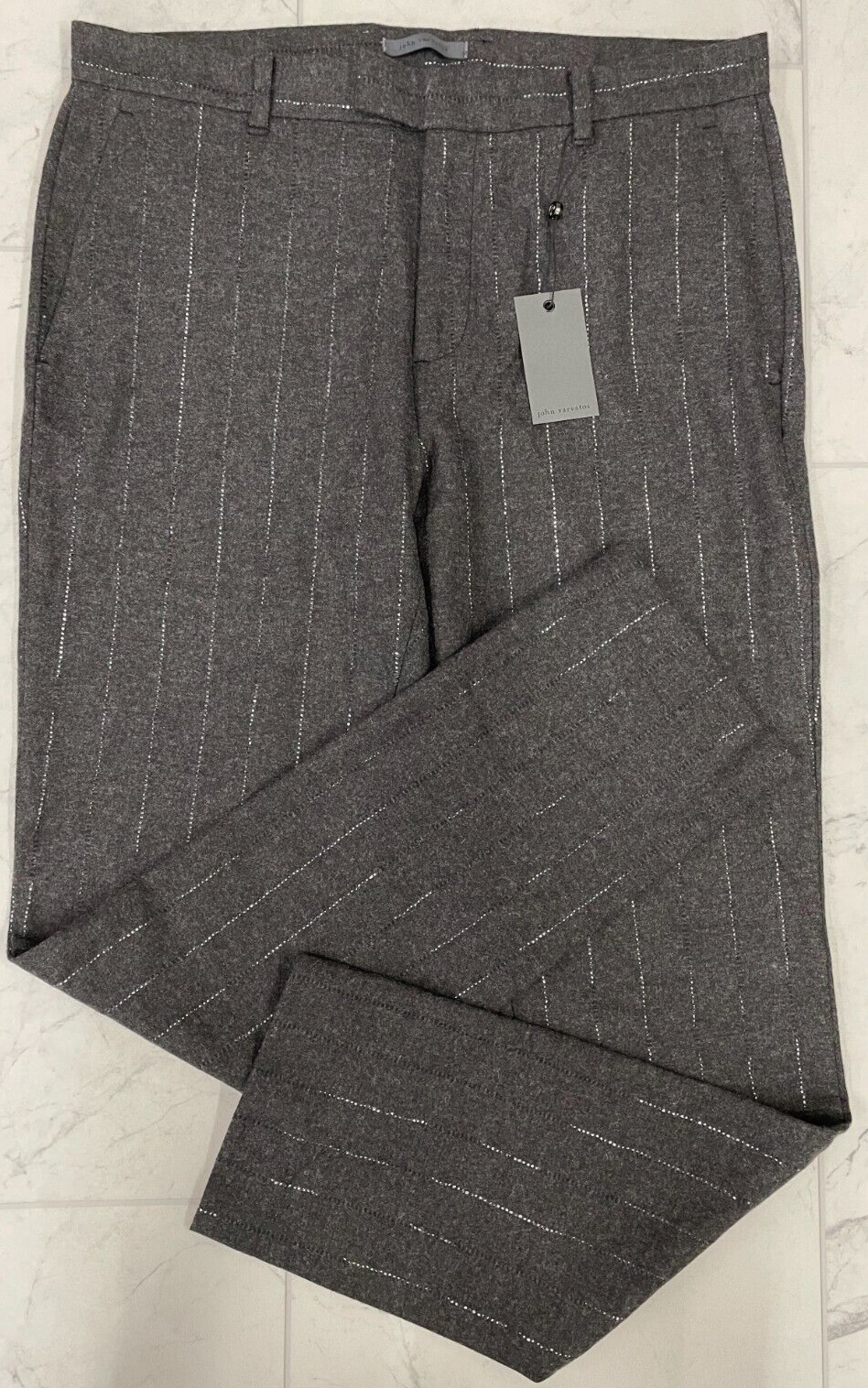 Pre-owned John Varvatos $598  Mercer Pants In Espresso Size: 50 (p512z3) In Brown