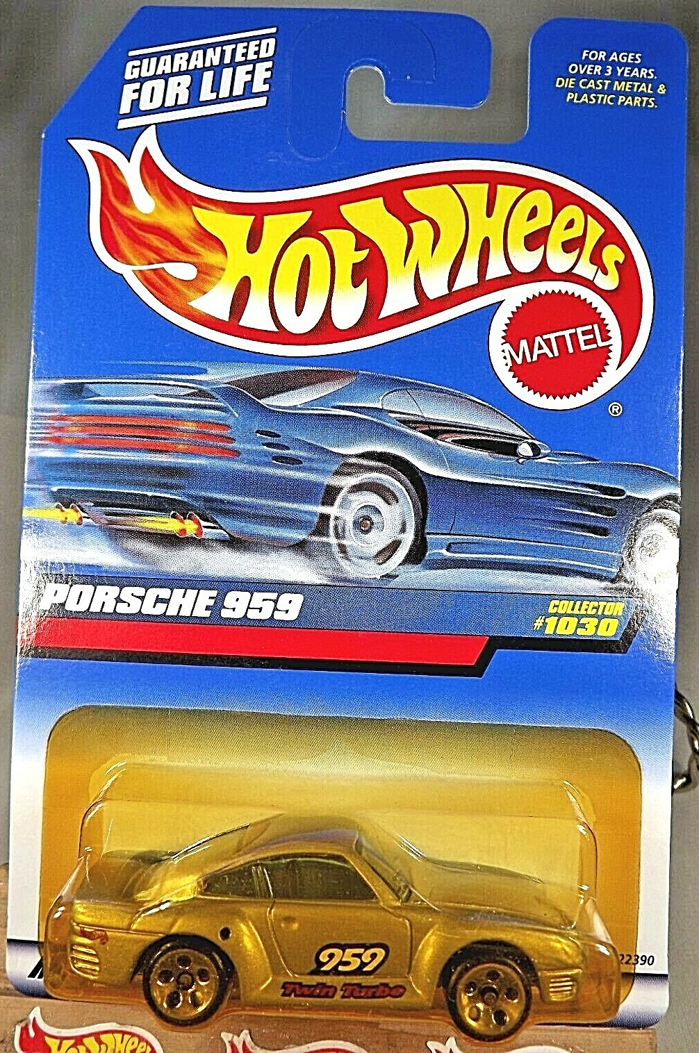 1998 Vintage Hot Wheels Collector #1030 PORSCHE 959 Gray w 1998 Vintage Hot Wheels Collector #1030 PORSCHE 959 Gray w