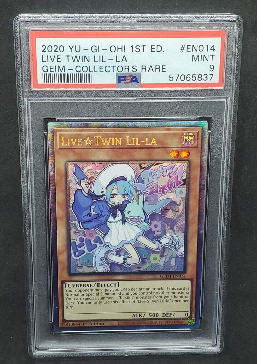 Yugioh PSA 9 MINT Live Twin Lil-La GEIM-EN014 Collector's Yugioh PSA 9 MINT Live Twin Lil-La GEIM-EN014 Collector's