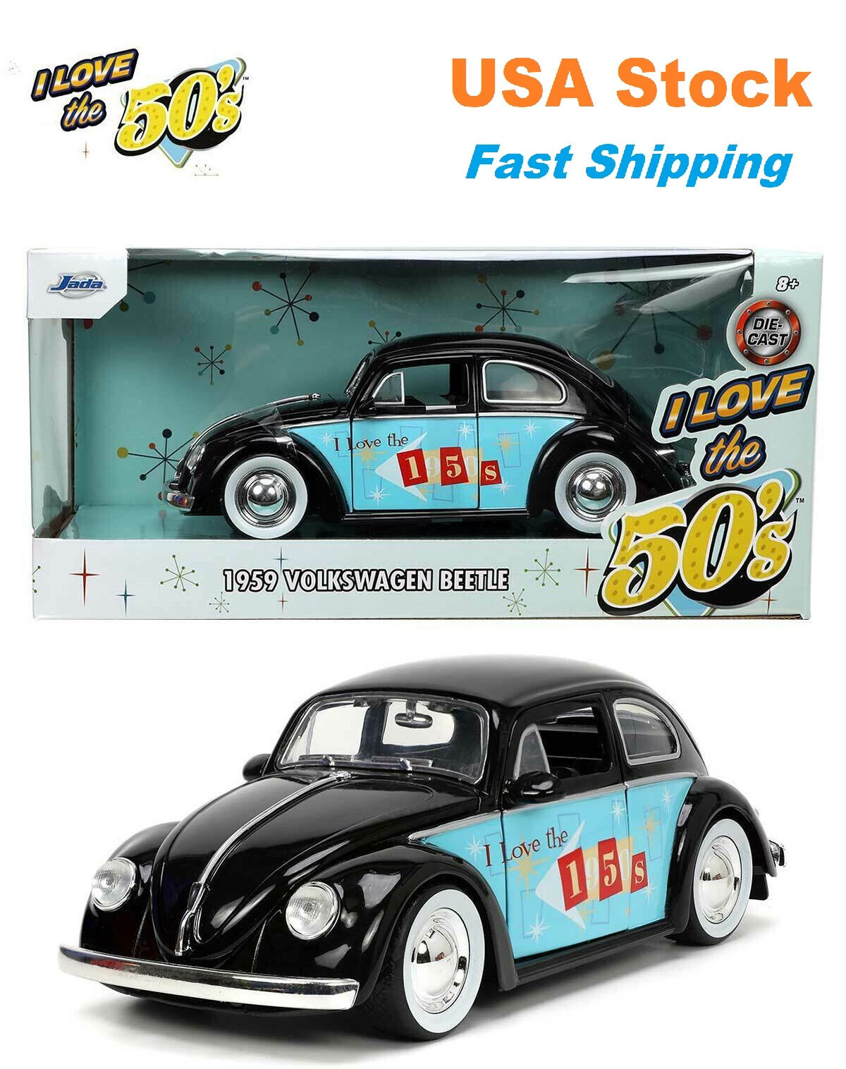 JADA TOYS フォーセール ’59 フォルクスワーゲン ビートル JADA TOYS 1959 VW VOLKSWAGEN BEETLE RED 1:24 DIECAST MODEL