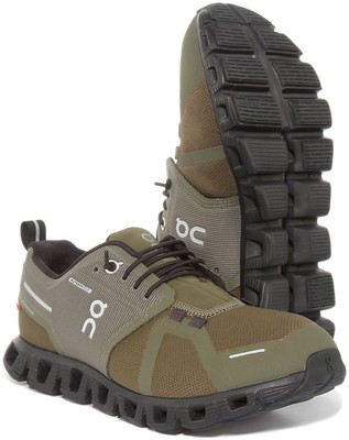 Pre-owned On Running Cloud 5 Fast Lacing Waterproof Trainers Olive Womens Uk Size 3 - 8