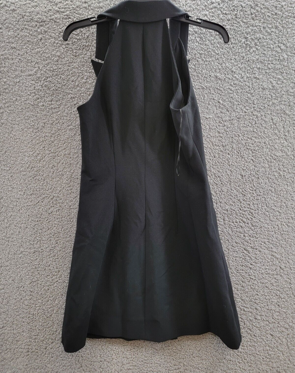French Connection Whisper Halter Blazer Dress Women's 4 Black Notched Collar - Picture 10 of 16