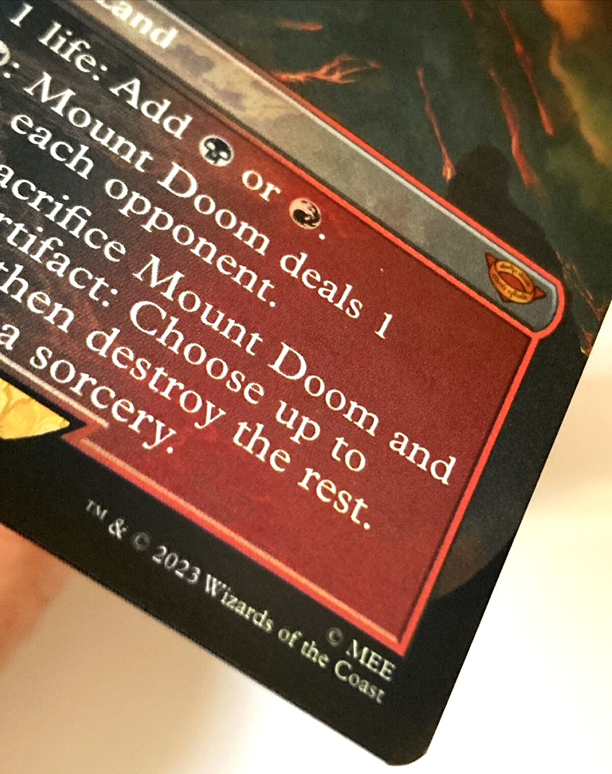 MTG Mount Doom (Borderless Foil) The Lord of the Rings 343 LP - NM