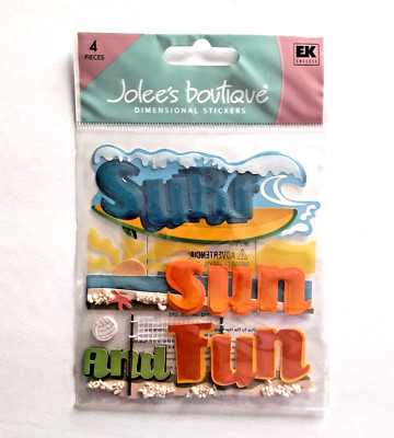 SURF SUN FUN SPJB354 Epoxy Sand Glitter  EK Success Jolees NEW