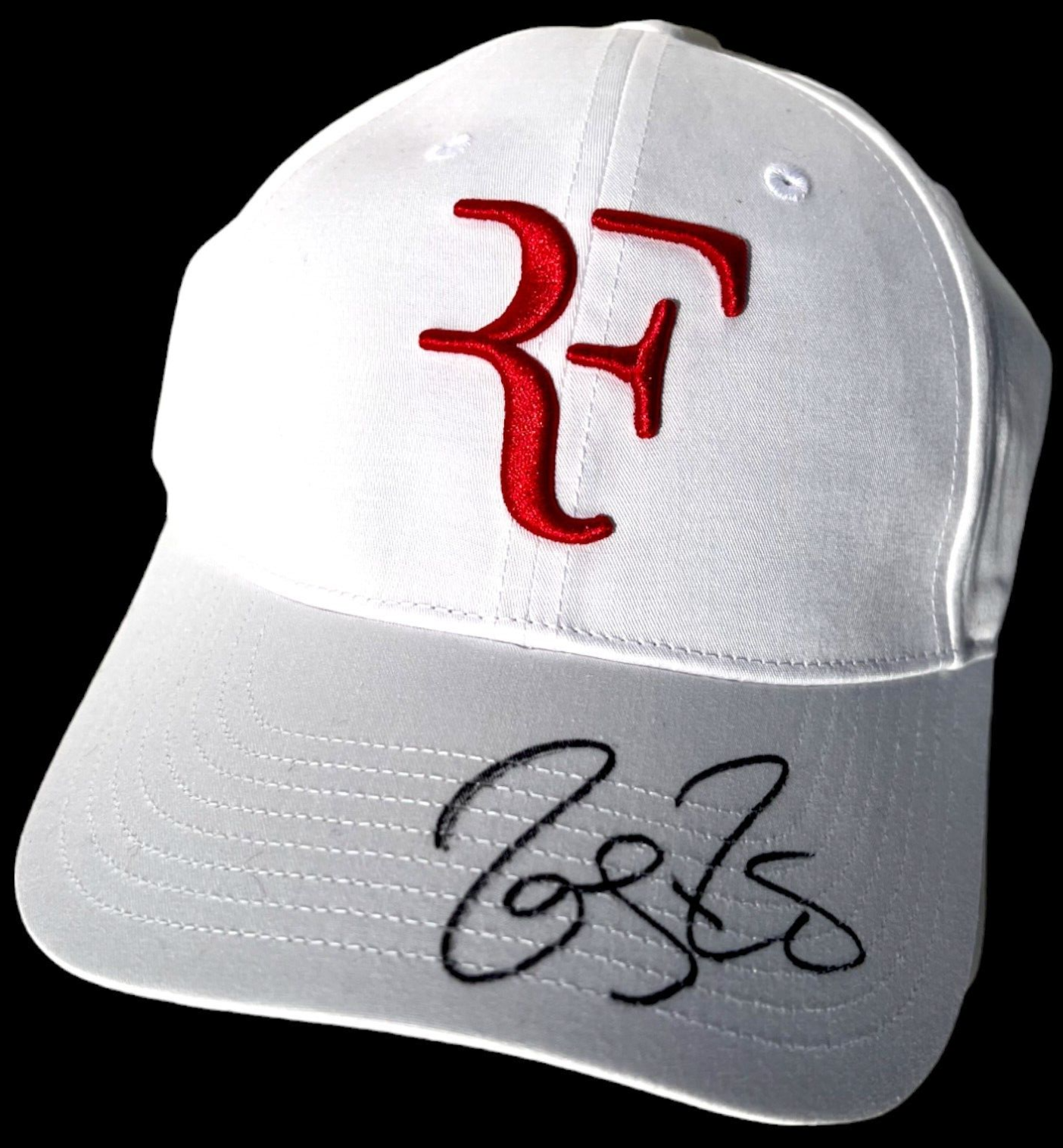 Roger Federer RFロゴ ホワイト キャップ　UNIQLO ROGER FEDERER SIGNED UNIQLO RF TENNIS HAT WIMBLEDON US AO
