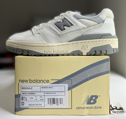 New Balance 550 Aime Leon Dore White Grey | Men's Size 8.5