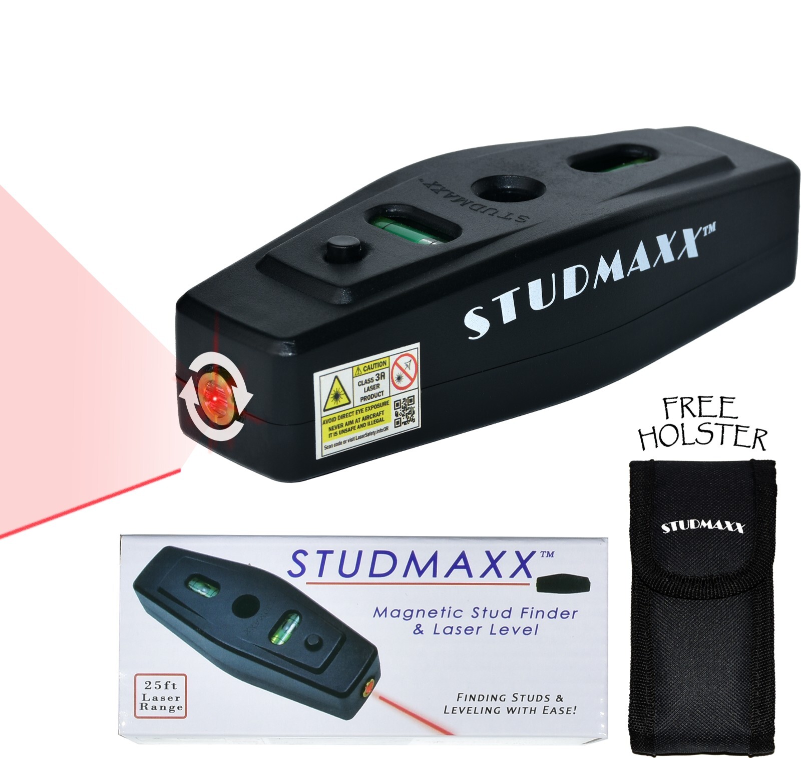 Stud Finder Laser Level. Magnetic Stud Finder with Laser Measurement Tool!