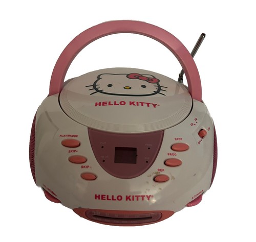 Hello Kitty CD MD カセットAM•FM RADIO 非売品 Vintage Hello Kitty CD Boombox Cassette Player AM/FM Radio