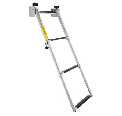 Garelick/EEz-In 19684 Telescoping Transom Ladder, 4-Step, Self-Lock Transom