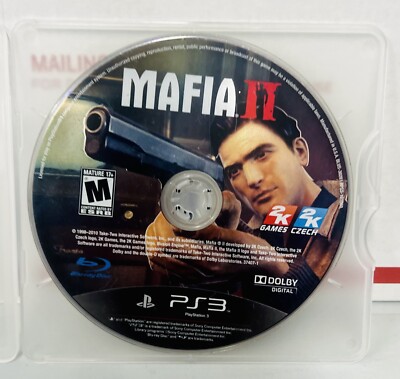 Mafia II (PlayStation 3) Disc ONLY!!! Untested!!! GD