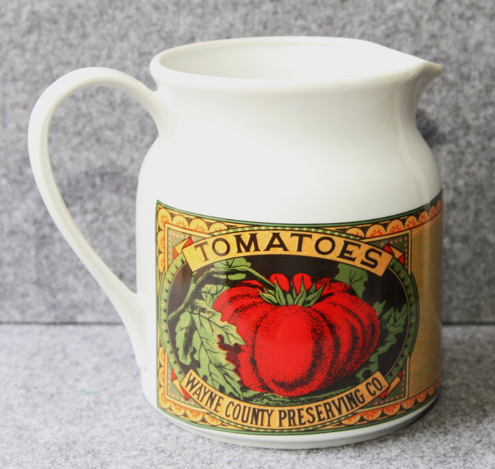 Seymour Mann 1981 Wayne County Preserving Co Tomatoes Large Pitcher Japan