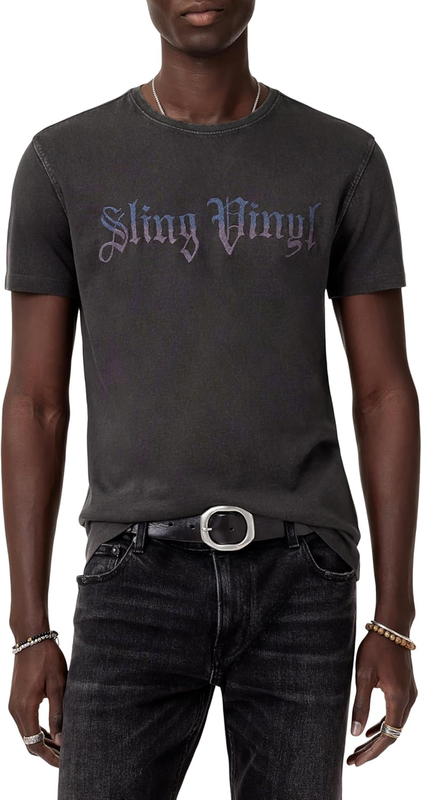 John Varvatos Men's Sling Vinyl Tee