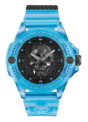 Pre-owned Philipp Plein Blue Mens Analogue Watch The $kull Scuba Duba Edition Pwwaa0724