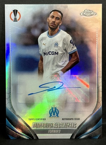 PANINI IMM AUBAMEYANG オーバメヤン 直筆サイン 世界58枚 2023-24 Topps Chrome UEFA Club Competition Pierre-Emerick