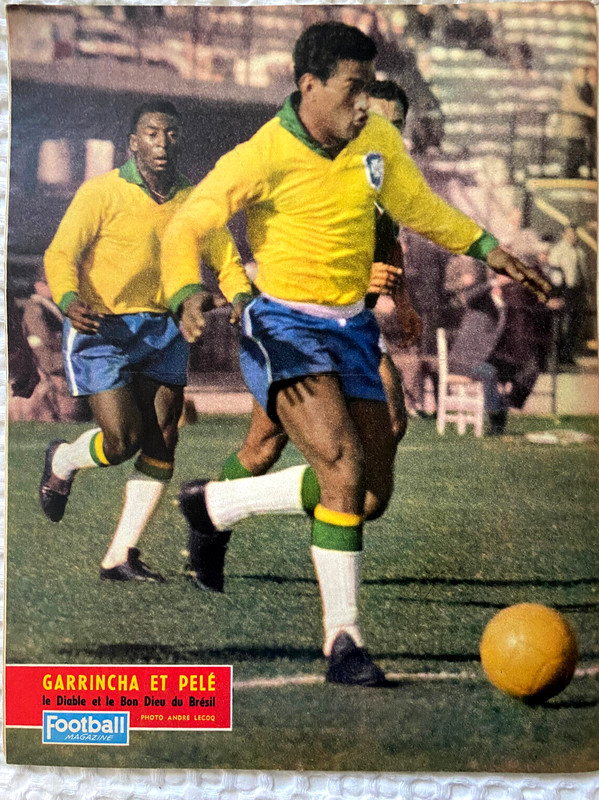 Football Poster PelÃ© Garrincha Brazil Brasil BrÃ©Sil V Mexico World Cup 1962