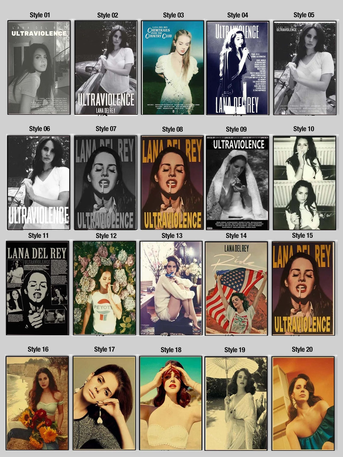 Lana Del Rey Poster, Lana Del Rey Smoking Poster, Cigarette Retro Art, Lana Del