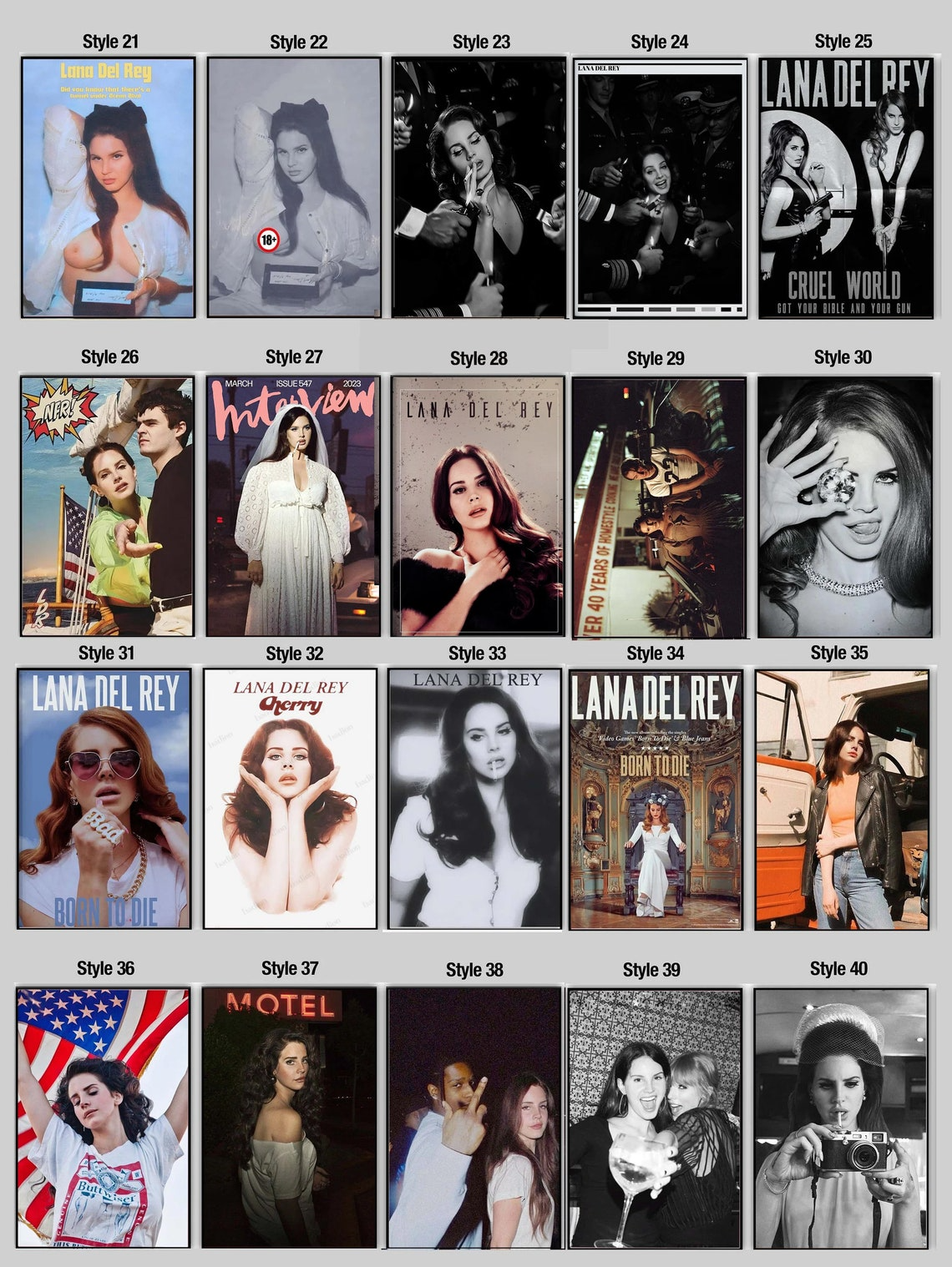 Lana Del Rey Poster, Lana Del Rey Smoking Poster, Cigarette Retro Art, Lana Del