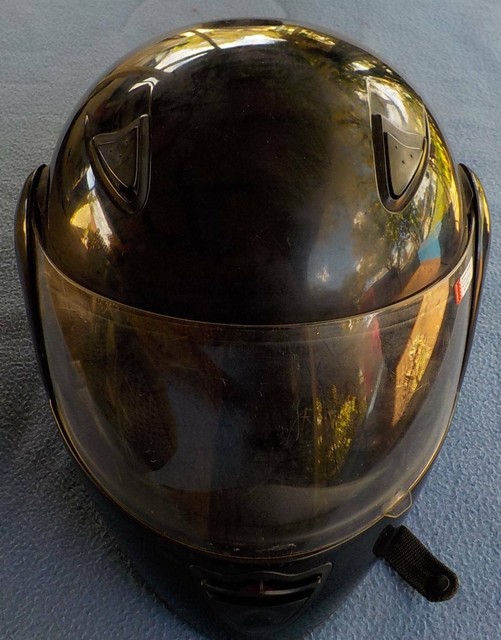 BLACK FULL FACE MOTORCYCLE HELMET Size XL | Motorcycle & Scooter