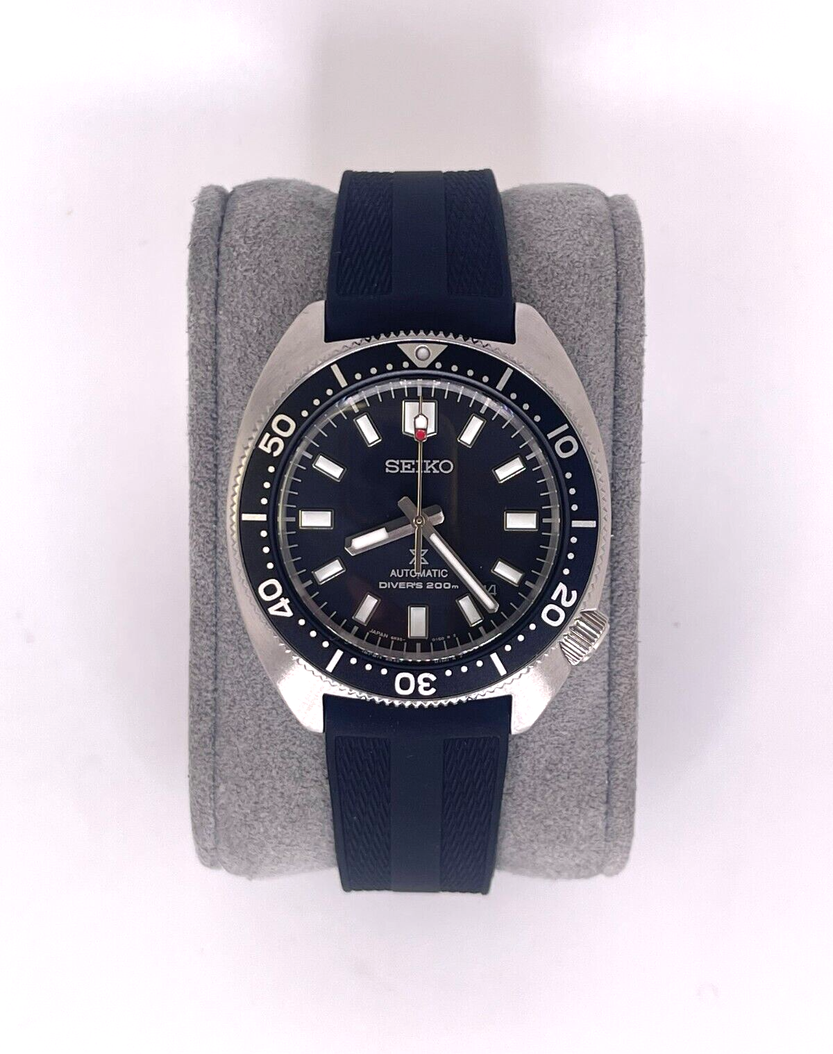 Pre-owned Seiko Luxe Prospex Diver Black Dial And Rubber Spb317 Watch In Box With Tags