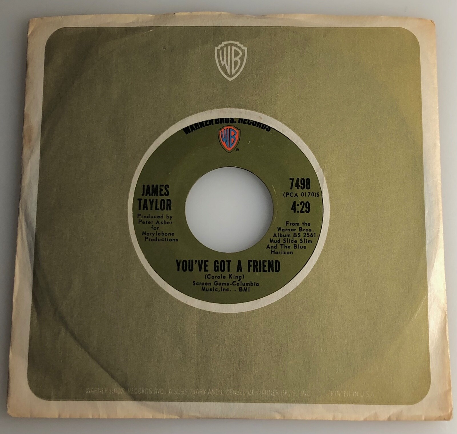 レコード新品同様! 1972年発売 ジェイムス・テイラー きみの