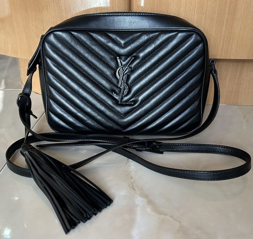 【関税＆送料込み】Saint Laurent Quilted Leather Lou Camera Saint Laurent Lou Mini YSL Camera Bag in Smooth Quilted