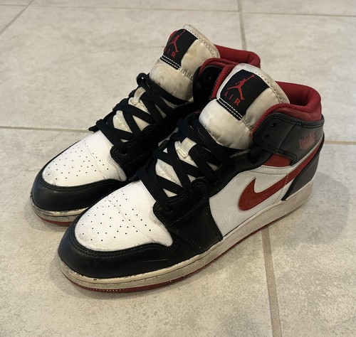 Nike Air Jordan スニーカーsize23.5 DJ4695-122 NIKE Air Jordan Retro 1 Mid GS Gym Red Black White DJ4695