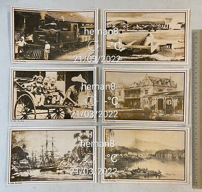 Modern postcard x 6 on old  East Malaysia Kuching Sarawak Sabah North Borneo