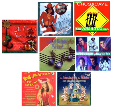 Set of 7 Different  SPANISH NAVIDAD CD's - FELIZ NAVIDAD * New  Christmas CD's