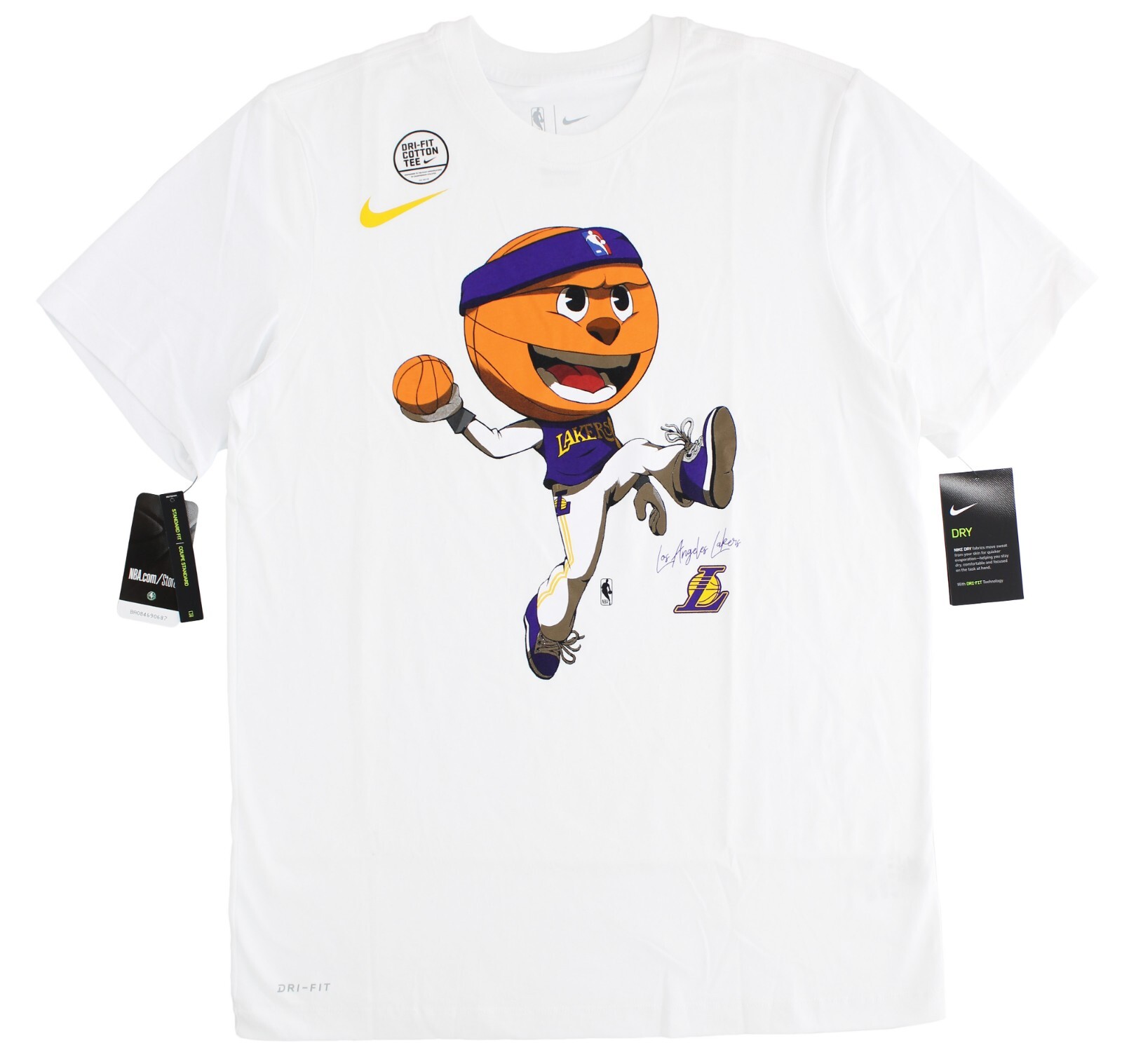 Nike Men's Lakers Shirt CK9132 Dri-Fit NBA LA Lakers Mascot Nike Men's Lakers Shirt CK9132 Dri-Fit NBA LA Lakers Mascot