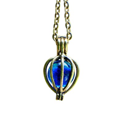 Recycled Noxzema Bottle Drop Necklace