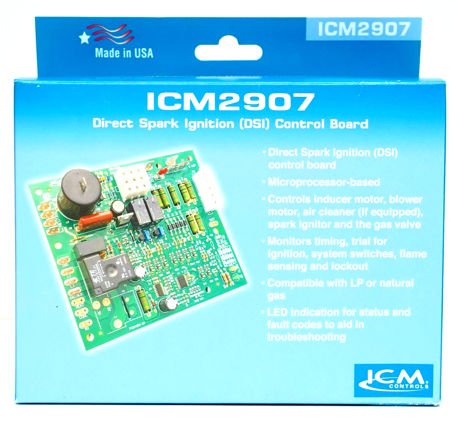 ICM2907 ICM Direct Spark Ignition Control Board Reznor 195265 UTEC: 1097-210