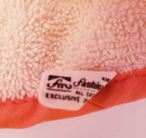 Vintage 60's Small Half Apron Farmer's Market Fruit Floral Yellow Orange Striped