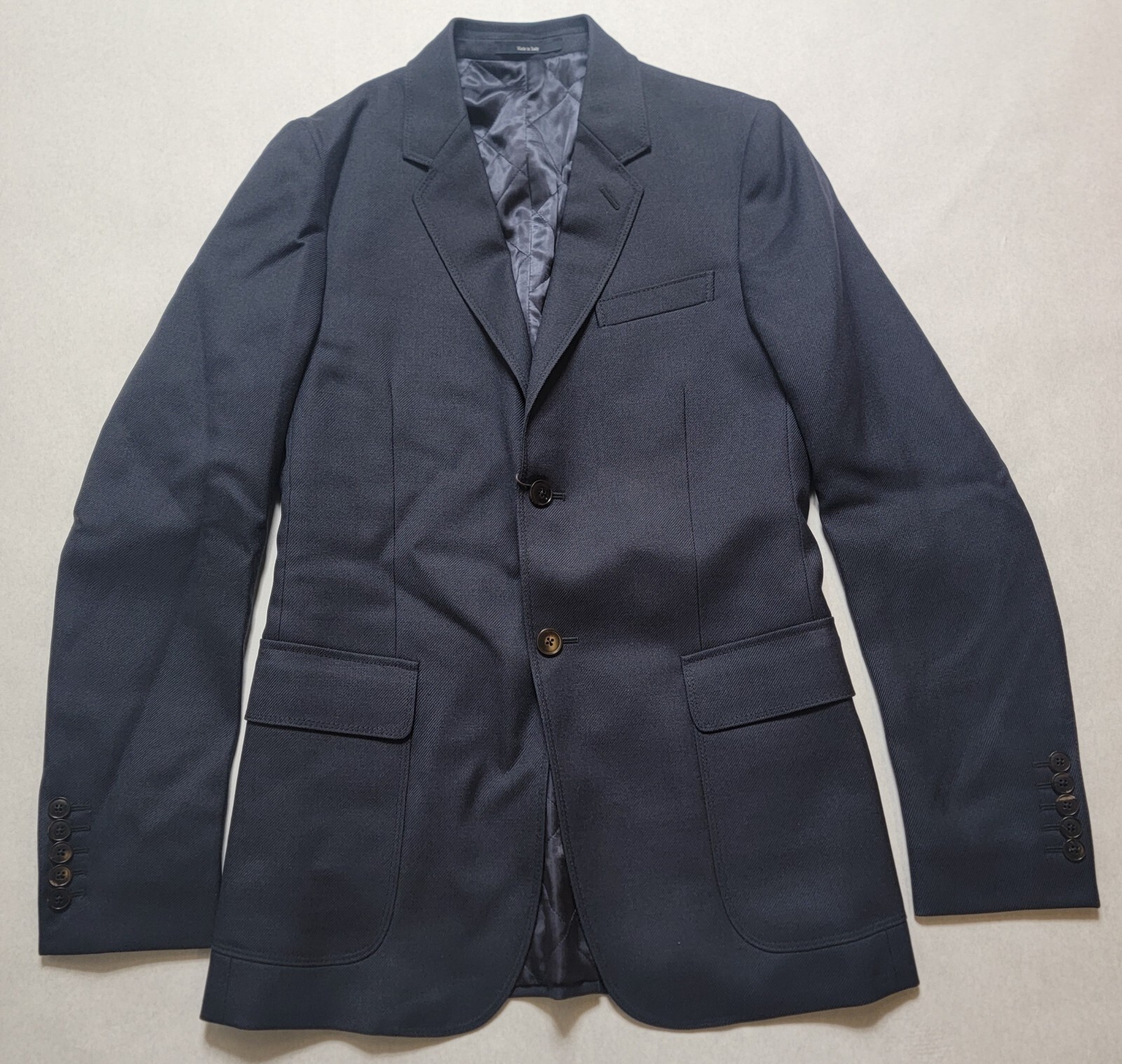 Pre-owned Gucci $1790  Mens Wool Mohair Blazer Jacket Quilted Lining Navy 337682 4240 In Blue