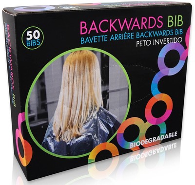 Backwards Bib - 50 Bibs Protects Salon Chair &amp Cape From Hair Dye Barber
