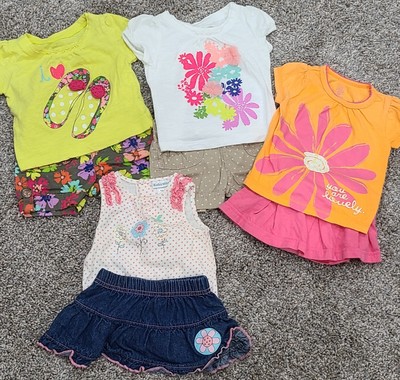 Girls clothes 6 month Cherokee and others,  shorts and shirts, summer 8 pieces