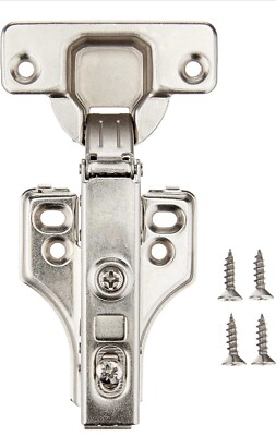 Amazon Basics AB-4019, Satin Nickel, 105-Degree Soft-Close Face Frame Hinge