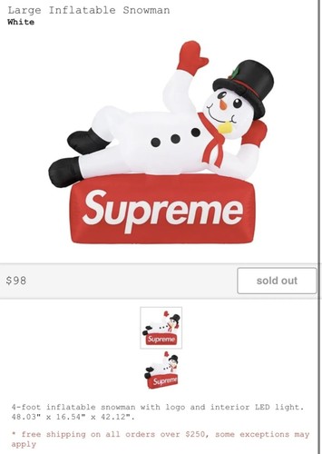 【本日最終価格】supreme snowman snowglobe シュプリーム Supreme シュプリーム 21AW SNOWMAN SNOWGLOBE スノーマン