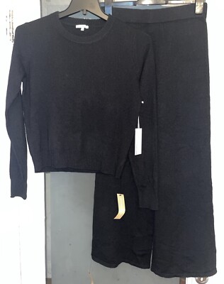 Reformation Dara Cashmere Crew Neck & Pants  Two Piece Size S-M